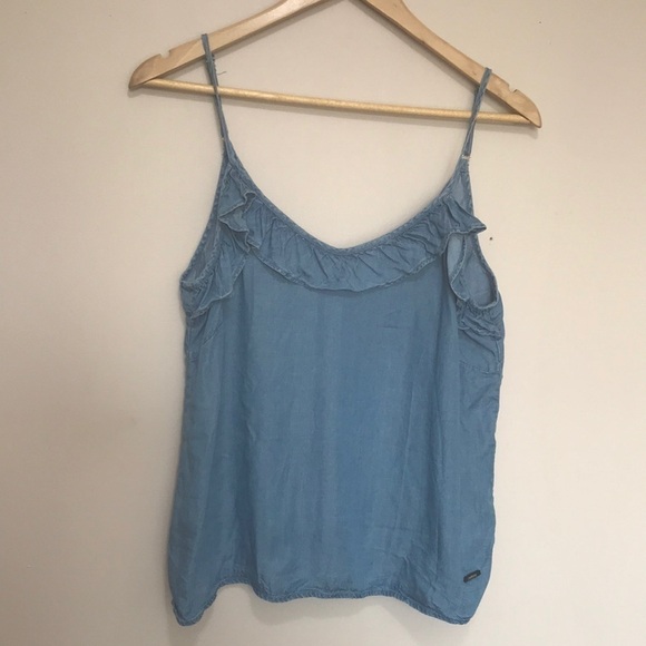 NÜMPH JUNIA chambray blue tank top 38 - Picture 3 of 10
